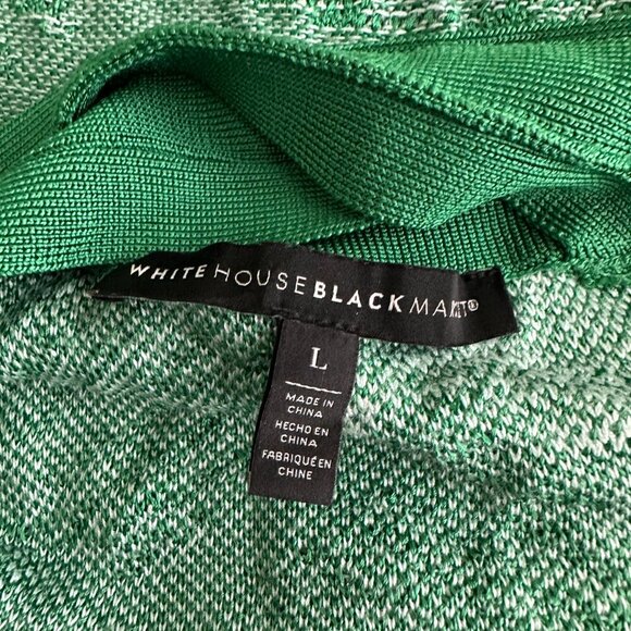 2/$30 White House Black Market Palm Tree Knit Plunge Tank Top Green Large #9984 - Picture 5 of 8